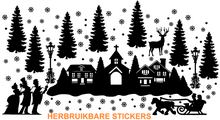 Voordeelset 93 delig Raamsticker herbruikbaar kersttafereel | Rosami Decoratiestickers