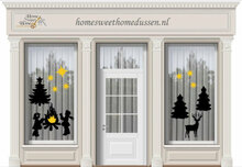 Raamstickerset kerst wintertafereel herbruikbaar statisch | Rosami Decoratiestickers 1