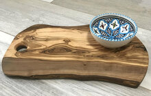 Turquoise blue fine tapasplank met schaaltje | TP.TB.2D | Dishes &amp; Deco