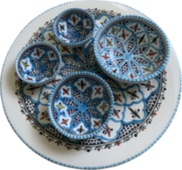 Turquoise Blue Fine tapas Party set 5 delig | TP.PY.TB | Dishes &amp; Deco