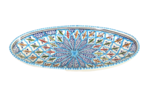 Turquoise blue fine schaal ovaal 40 cm | OS.BC.40 | Dishes &amp; Deco