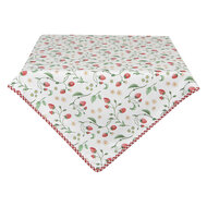 Clayre &amp; Eef   | Tafelkleed Wit, Rood, Groen 150x250 cm | WIS05