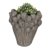 Clayre &amp; Eef   | Bloempot Binnen Grijs &oslash; 23x25 cm | 6TE0357