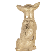 Clayre &amp; Eef   | Decoratie Hond Goudkleurig 13x9x18 cm | 6PR3429