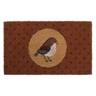 Clayre &amp; Eef   | Deurmat Binnen Vogel Bruin 75x45x1 cm | MC210