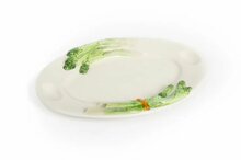 Ovale schaal asperges met 2 eigaten 36 x 26 cm | Piccobella | AS09