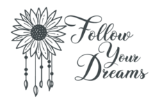 Muursticker Follow your dreams dromenvanger zonnebloem | Rosami Decoratiestickers 2