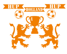 Voetbal (raam) sticker set herbruikbaar hup holland hup | Rosami Decoratiestickers