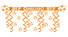 27 delige voetbal sticker set herbruikbaar serpentine, confetti hup holland hup | Rosami Decoratiestickers 1