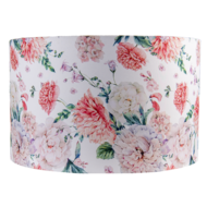 Clayre &amp; Eef   | Lampenkap Hanglamp Wit, Roze &oslash; 45x28 cm / E27 | 6LAK0501