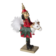 Clayre &amp; Eef   | Kerstdecoratie Beeld Notenkraker Rood, Groen, Wit 12x6x25 cm | 6PR3454