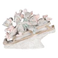 Clayre &amp; Eef   | Decoratie Beeld Muis 15x5x11 cm | 6PR4709