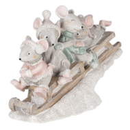 Clayre &amp; Eef   | Decoratie Beeld Muis 15x5x11 cm | 6PR4709