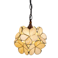 Clayre &amp; Eef   | Hanglamp Tiffany Beige 21x21x17/90 cm E14/max 1x40W | 5LL-6092