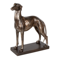 Clayre &amp; Eef   | Decoratie Beeld Hond Koperkleurig, Bruin 27x11x31 cm | 6PR3397