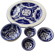 Tapas Party set 5 delig Blue Fond | TP.PY.BLF | Dishes &amp; Deco 1