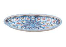 Turquoise blue fine schaal ovaal 30 cm | OS.BC.30 | Dishes &amp; Deco