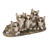 Clayre &amp; Eef   | Decoratie Beeld Katten Grijs 32x13x16 cm | 6PR3338