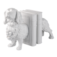 Clayre &amp; Eef   | Boekensteunen Set van 2 Hond Wit 28x12x22 cm | 6PR3394