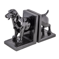 Clayre &amp; Eef   | Boekensteunen Set van 2 Hond Zwart 25x9x15 cm | 6PR4623