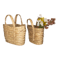 Clayre &amp; Eef   | Opbergmanden Set van 2 Bruin 36x11x34 cm / 33x8x31 cm | 6RO0534