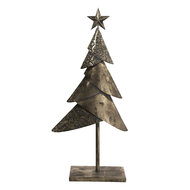 Clayre &amp; Eef   | Kerstdecoratie Beeld Kerstboom Koperkleurig 25x12x55 cm | 6Y4553