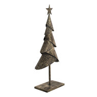 Clayre &amp; Eef   | Kerstdecoratie Beeld Kerstboom Koperkleurig 25x12x55 cm | 6Y4553