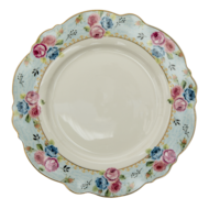 Clayre &amp; Eef   | Servies Dinerbord Blauw, Wit &oslash; 28x2 cm | 6CE1281