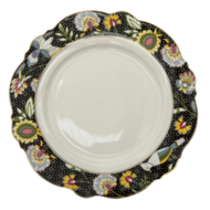 Clayre &amp; Eef   | Servies Dinerbord Zwart, Wit &oslash; 28x2 cm | 6CE1285