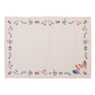 Clayre &amp; Eef   | Placemats Set van 6 Beige, Bruin, Groen 48x33 cm | CAR40