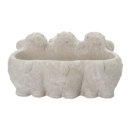 Clayre &amp; Eef   | Bloempot Binnen Schaap Grijs 26x20x12 cm | 6TE0372