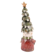 Decoratie sneeuwpop met kerstboom op zijn hoofd kerstkrans in hand 28 cm | Dutch Style | 11265850 1