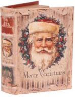 Boekenkluis decoratieboek opbergdoos 20 cm Kerstman Merry Christmas | Dutch Style