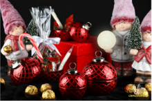 Set : Decoratie beeld jongen meisje winterkind kerstboom met ledverlichting 24 cm | Dekoratief | A205366 1