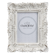 Clayre &amp; Eef   | Fotolijst Wit 10x2x12 cm / 6x9 cm | 2F0506