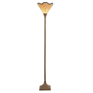 Clayre &amp; Eef   | Tiffany Vloerlamp Goudkleurig 37x37x183 cm E27/max 1x60W | 5LL-5734