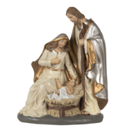 Clayre &amp; Eef   | Kerstdecoratie Beeld Personen Beige 15x11x20 cm | 6PR4752