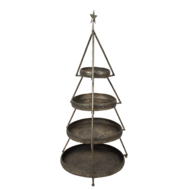 Clayre &amp; Eef   | Etag&egrave;re Kerstboom Koperkleurig &oslash; 47x102 cm | 5Y0922