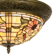 Plafondlamp Tiffany &oslash; 38*19 cm E14/max 2*40W Koperkleurig | 5LL-5350 | Clayre &amp; Eef 1