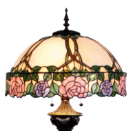 5LL-5612 Tiffany Vloerlamp Groen, Roze &oslash; 50*164 cm E27/max 3*60W &oslash; 50*164 cm E27/max 3*60W Multi | 5LL-5612 | Clayre &amp; Ee