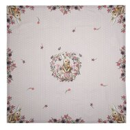 HBU01 Vierkant Tafelkleed Roze, Beige 100*100 cm 100*100 cm Roze | HBU01 | Clayre &amp; Eef 1