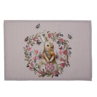 HBU40 Placemats (set v 6) Roze, Beige 48*33 cm 48*33 cm Roze | HBU40 | Clayre &amp; Eef