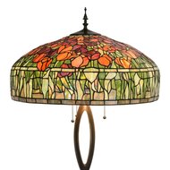 5LL-6041 Tiffany Vloerlamp Meerkleurig &oslash; 56*165 cm E27/max 3*60W &oslash; 56*165 cm E27/max 3*60W Multi | 5LL-6041 | Clayre &amp; Ee