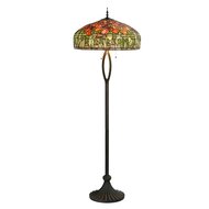 5LL-6041 Tiffany Vloerlamp Meerkleurig &oslash; 56*165 cm E27/max 3*60W &oslash; 56*165 cm E27/max 3*60W Multi | 5LL-6041 | Clayre &amp; Ee