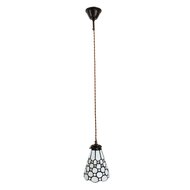 5LL-6198 Hanglamp Tiffany Wit &oslash; 15*115 cm E14/max 1*25W &oslash; 15*115 cm E14/max 1*25W Wit | 5LL-6198 | Clayre &amp; Eef