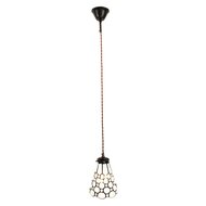 5LL-6198 Hanglamp Tiffany Wit &oslash; 15*115 cm E14/max 1*25W &oslash; 15*115 cm E14/max 1*25W Wit | 5LL-6198 | Clayre &amp; Eef