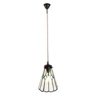 Clayre &amp; Eef   | Hanglamp Tiffany Transparant &oslash; 15x115 cm E14/max 1x40W | 5LL-6195