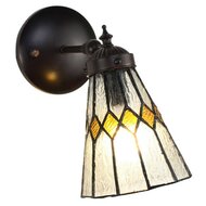 Clayre &amp; Eef   | Wandlamp Tiffany Transparant 17x12x23 cm E14/max 1x40W | 5LL-6203