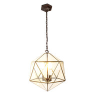 Clayre &amp; Eef   | Hanglamp Transparant 35x35x140 cm E14/max 3x40W | 5LL-9345