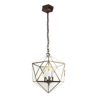 Clayre &amp; Eef   | Hanglamp Transparant 35x35x140 cm E14/max 3x40W | 5LL-9345